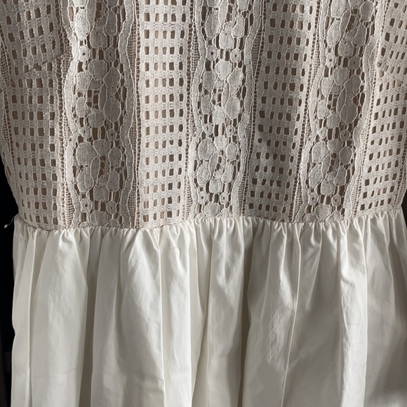 Endless Rose Ivory Eyelet Bell Sleeve Mini Dress - Picture 5 of 12